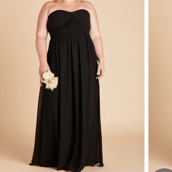 Birdy Gray “Grace” Convertible Dress in Chiffon Black, Size Large, New With Tags - Picture 1 of 16